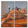 Vintage Fat Cat Square Panels Paint By Numbers