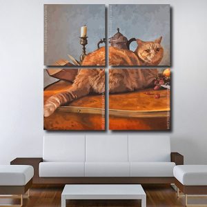 Vintage Fat Cat Square Panels Paint By Numbers