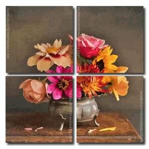 Vintage Flowers Art Square Panels Paint By Numbers