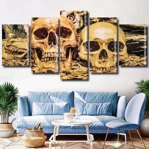 Vintage Skulls 5 Panels Paint By Numbers