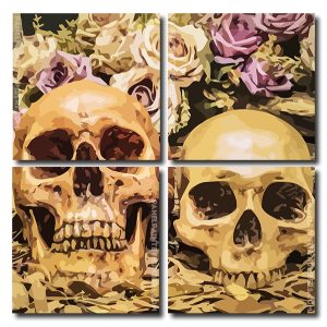 Vintage Skulls Square Panels Paint By Numbers