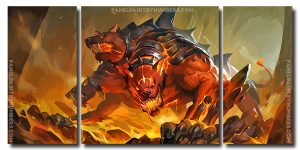 Wild Cerberus 3 Panels Paint By Numbers