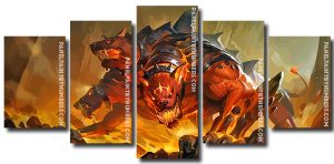 Wild Cerberus 5 Panels Paint By Numbers