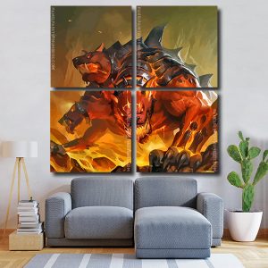 Wild Cerberus Square Panels Paint By Numbers