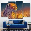 Wild Cheetah 4 Panels Paint By Numbers