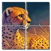 Wild Cheetah Square Panels Paint By Numbers