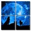 Wolves Silhouette Square Panels Paint By Numbers