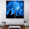 Wolves Silhouette Square Panels Paint By Numbers