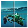 Women In Dress Under Sea Square Panels Paint By Numbers