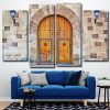 Wooden Castle Doors 4 Panels Paint By Numbers