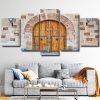 Wooden Castle Doors 5 Panels Paint By Numbers