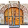 Wooden Castle Doors 5 Panels Paint By Numbers