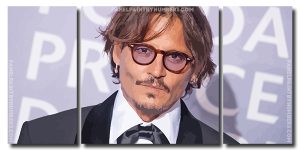 The American Actor Johnny Depp 3 Panels Paint By Numbers