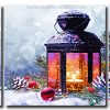 Winter Christmas Snow Lantern 3 Panels Paint By Numbers