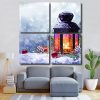 Winter Christmas Snow Lantern Square Panels Paint By Numbers