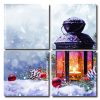 Winter Christmas Snow Lantern Square Panels Paint By Numbers