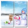 Winter Snowman Square Panels Paint By Numbers