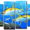 Yellowfin Tuna 4 Panels Paint By Numbers