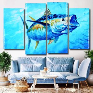 Yellowfin Tuna Fish 4 Panels Paint By Numbers