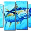 Yellowfin Tuna Fish 4 Panels Paint By Numbers