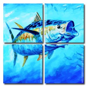 Yellowfin Tuna Fish Square Panels Paint By Numbers